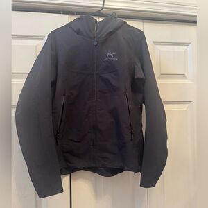 Arcteryx Gamma LT Hoody Hooded Jacket Black Womens Medium Softshell